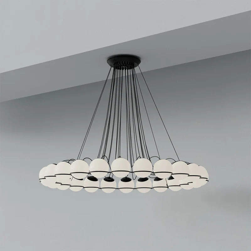 Transparent designer chandelier refined ambiance
