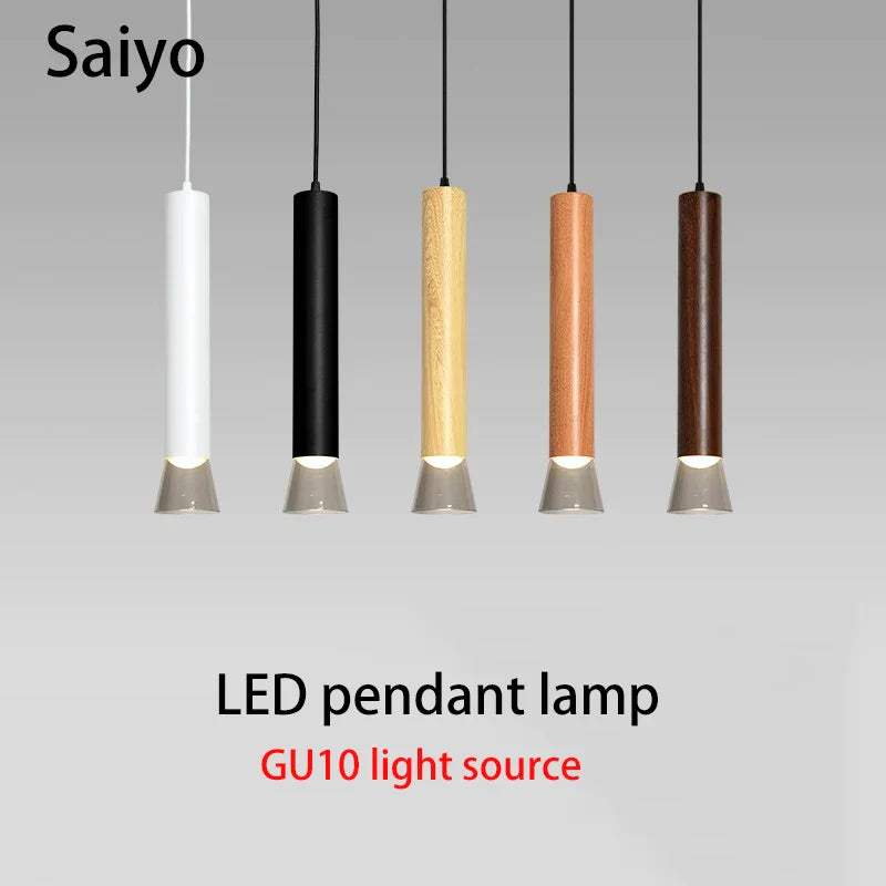 Modern LED long tube pendant lamp chandelier