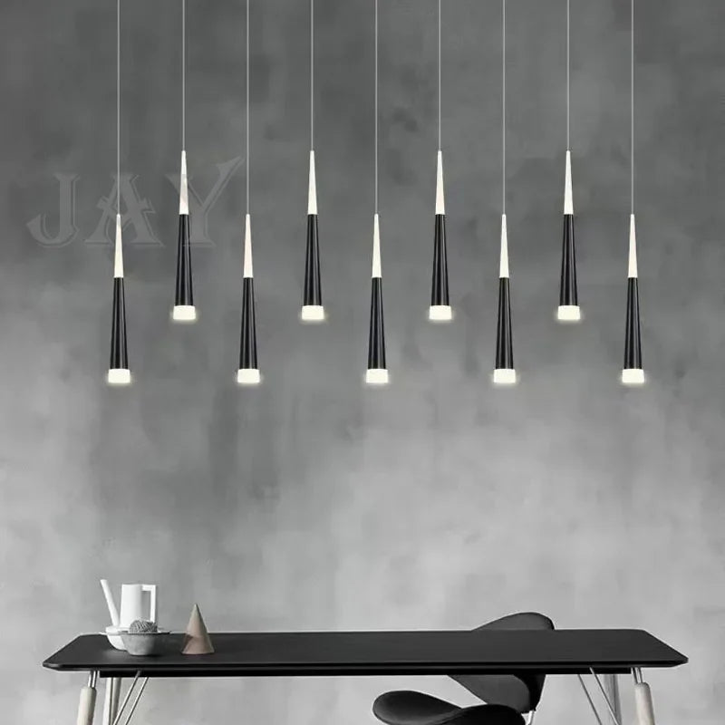 luminous conical LED chandelier modern Nordic design