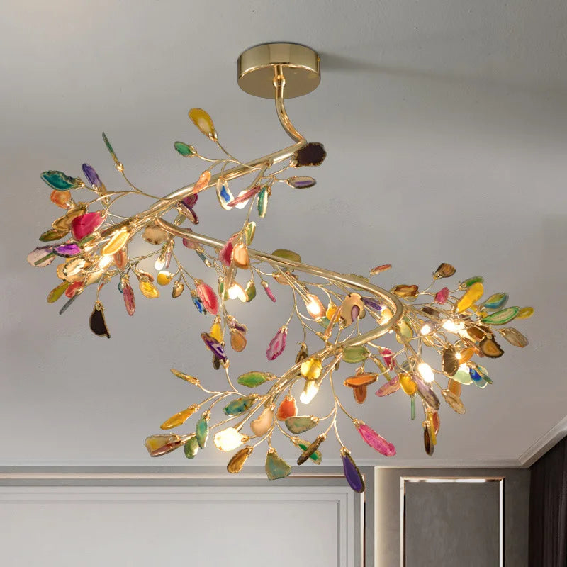 Modern natural agate chandelier for interior decoration