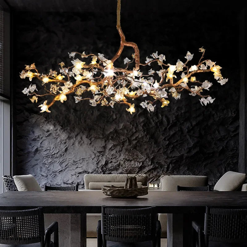 Elegant handmade retro copper chandelier