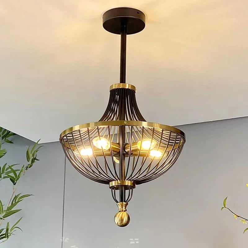 Elegant Vintage Industrial LED Chandelier