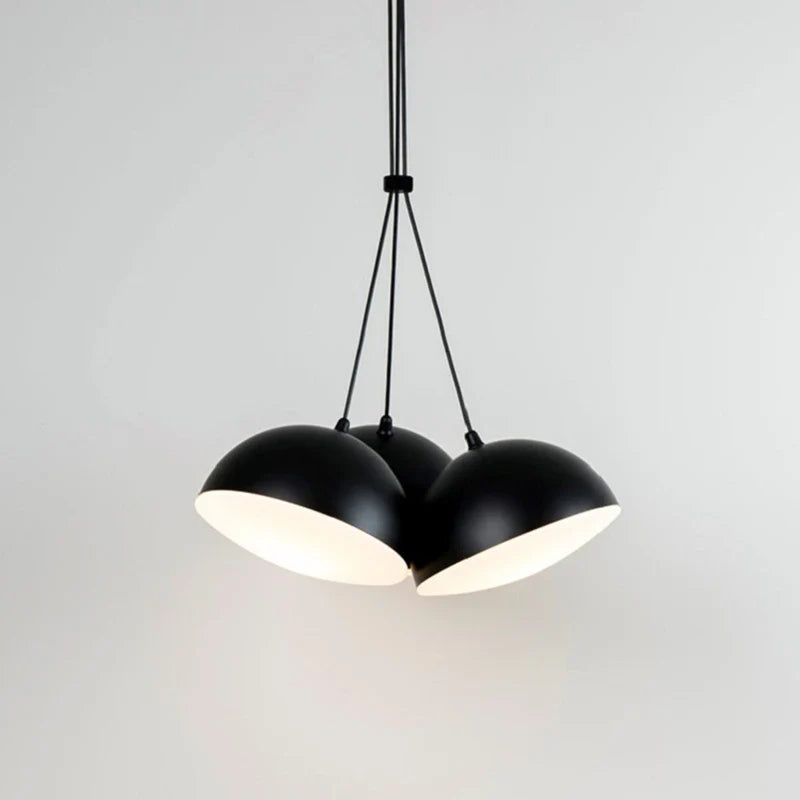 Contemporary black minimalist chandelier