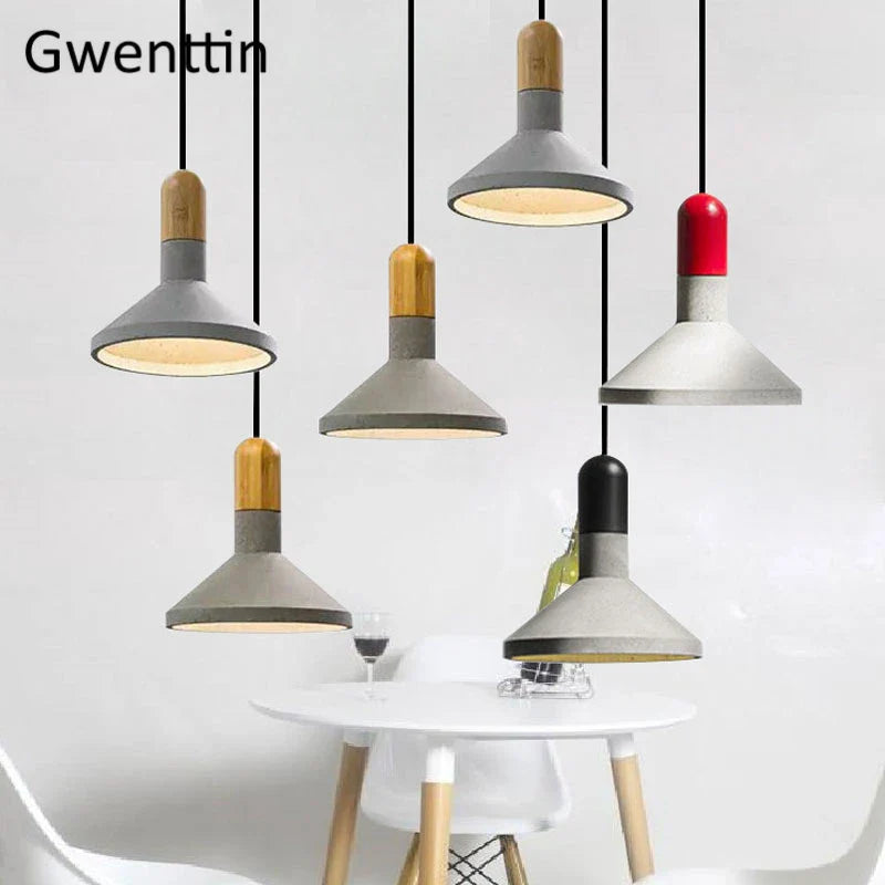 Vintage hanging cement stone chandelier for modern decoration
