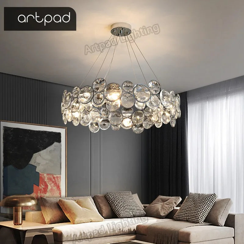 Modern crystal chandelier for elegant and romantic interior decoration