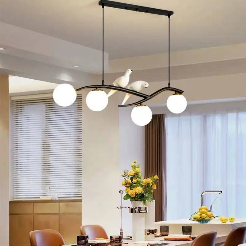Elegant bird pendant chandelier