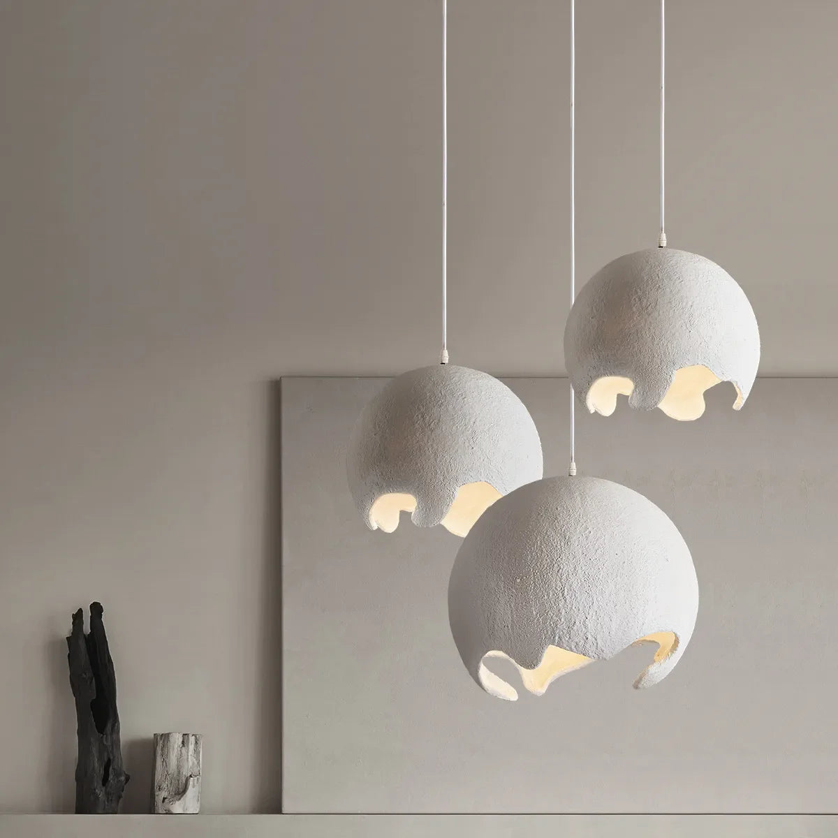 Nordic Wabi Sabi Minimalist LED Chandelier Japanese Design for Bar Restaurant