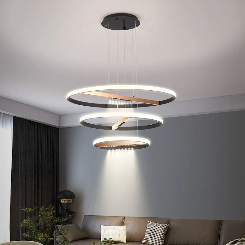 Modern Round Ring Chandelier for Indoor Lighting