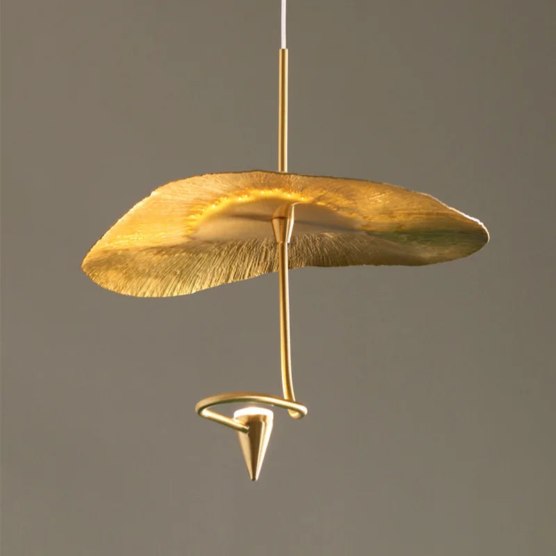 Sleek chic copper LED chandelier