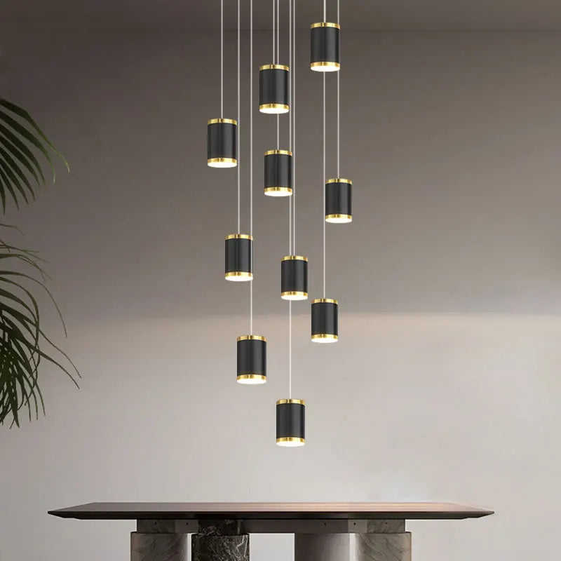 long rotating acrylic chandelier for decorative indoor lighting