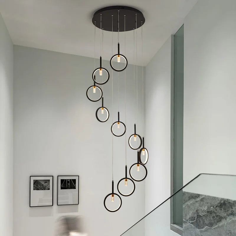 Simple trapezoidal modern chandelier for interior decoration