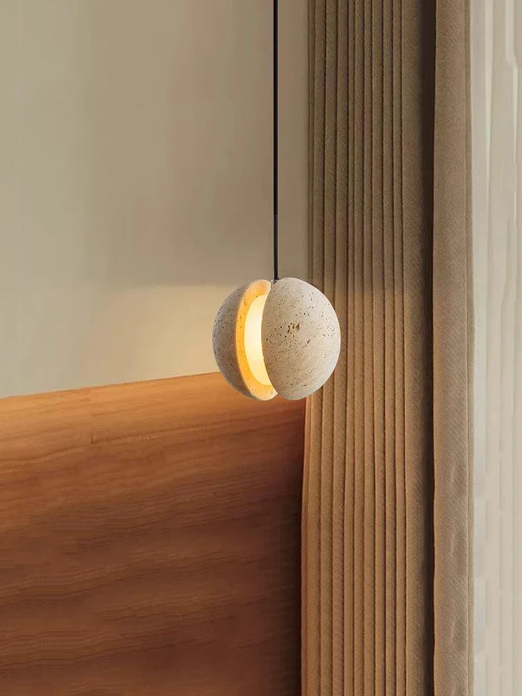 wabi-sabi moonstone chandelier warm decorative pendant light