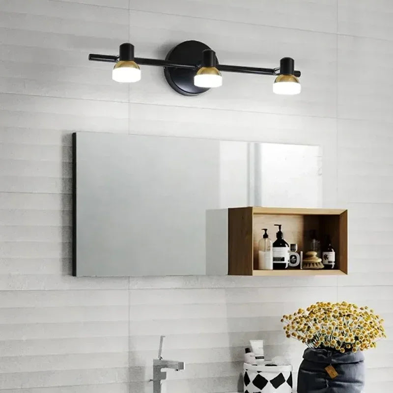 Vintage bathroom wall light three spotlights