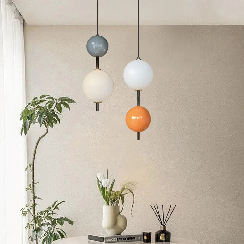 Nordic chandelier glass ball grape simple LED home lighting