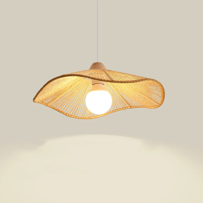 Wabi-sabi hemp rope pendant light