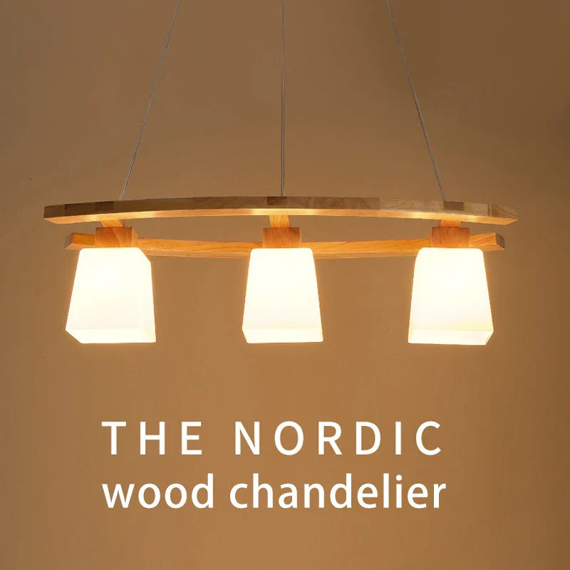 Creative and designer wooden chandelier