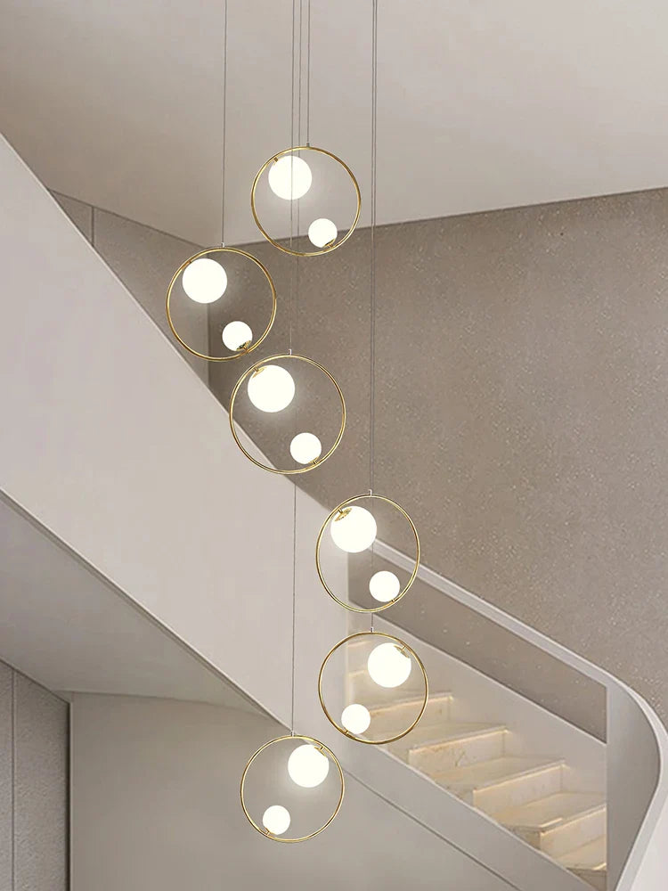 Modern designer chandelier for a stylish loft interior