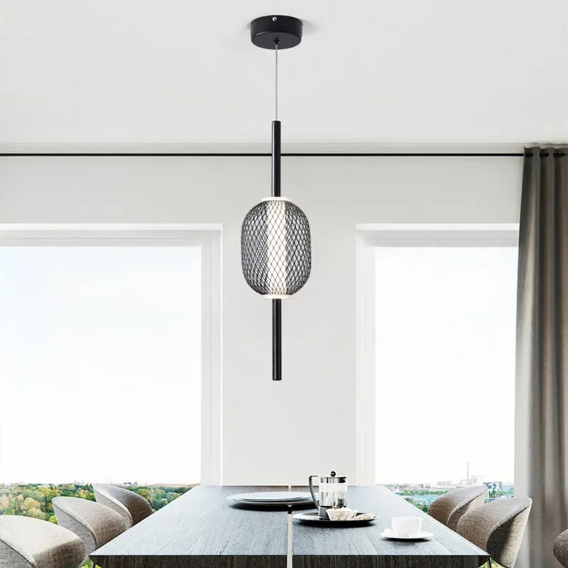 Minimalist LED pendant light, single head decorative chandelier