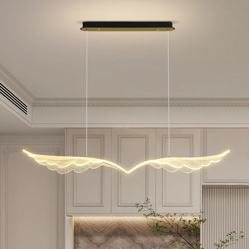 Nordic Luxury Chandelier Artistic Wings Indoor Lighting