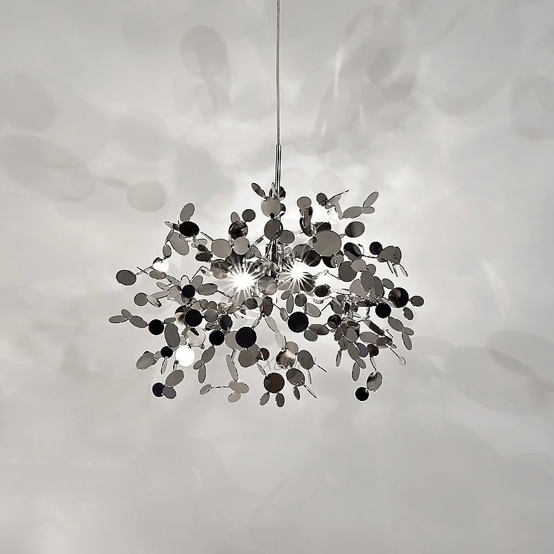 Modern stainless steel chandelier for restaurants and shops