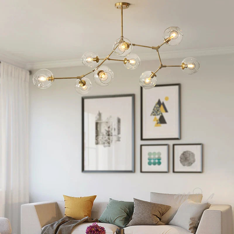 Modern elegant glass LED pendant