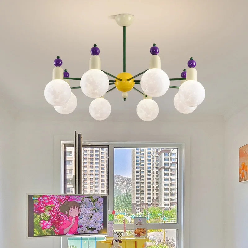 Bright contemporary designer chandelier