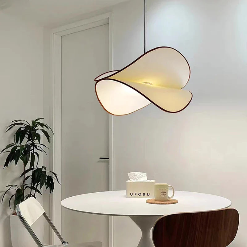 adjustable fabric suspended LED chandelier