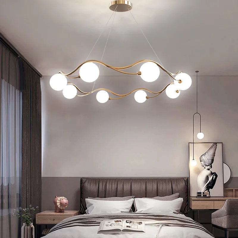 Simple Nordic LED Ring Decorative Indoor Chandelier