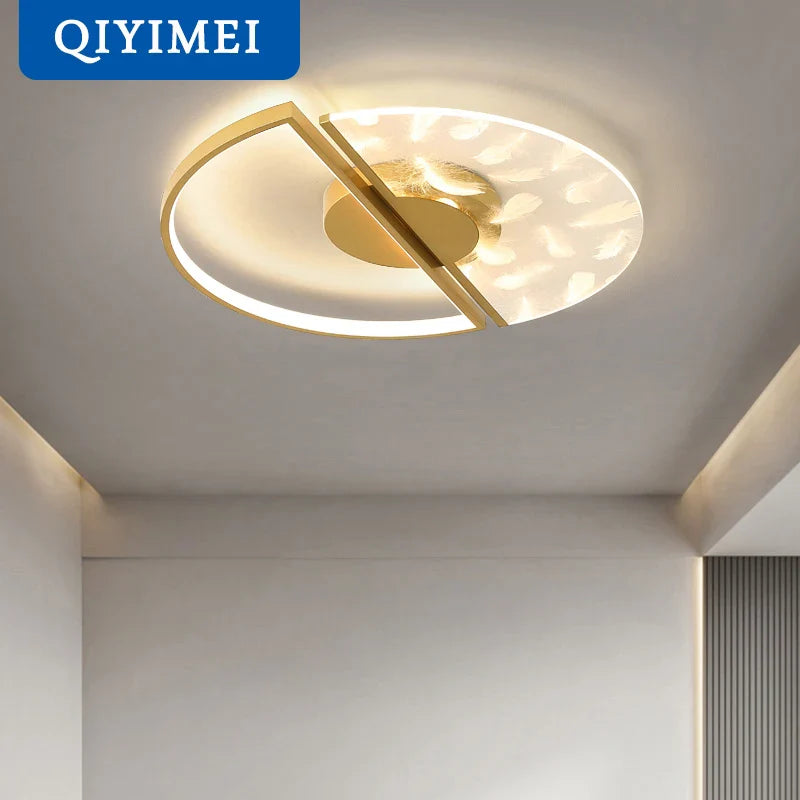 Acrylic Feather LED Chandelier for Indoor Lighting