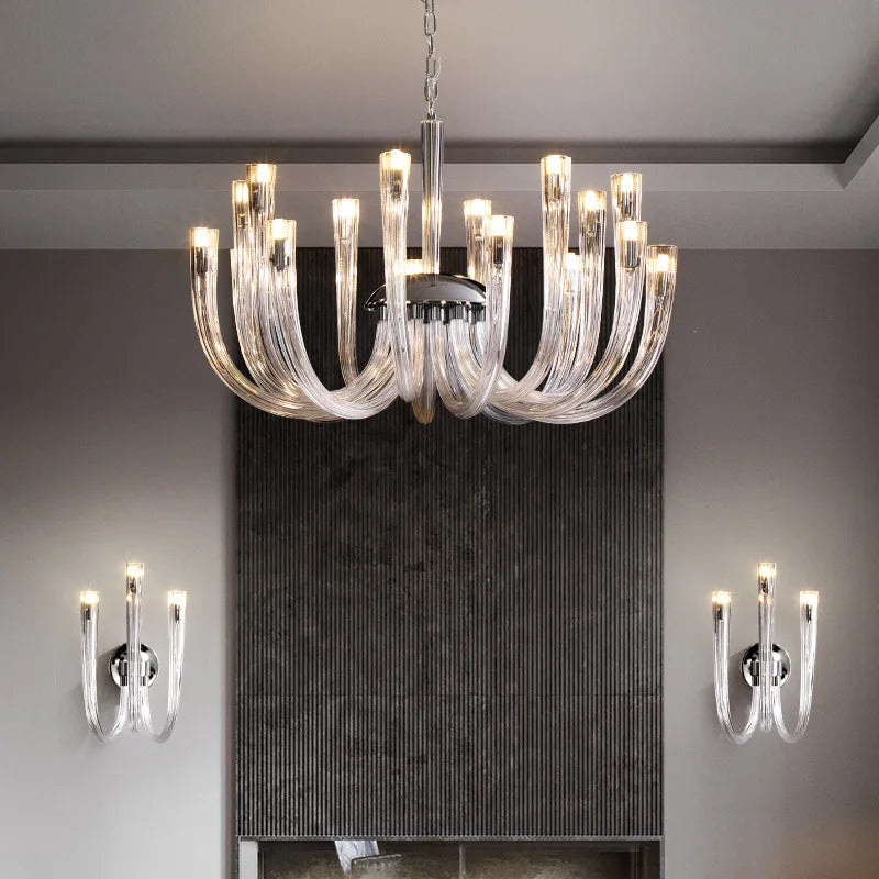modern European luxury glass chandelier