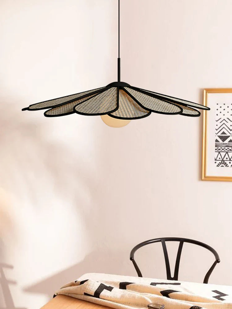 Creative Japanese Style Rattan Chandelier for Modern Interiors