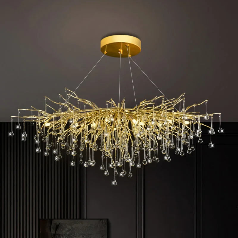 designer crystal pendant chandelier for elegant interiors