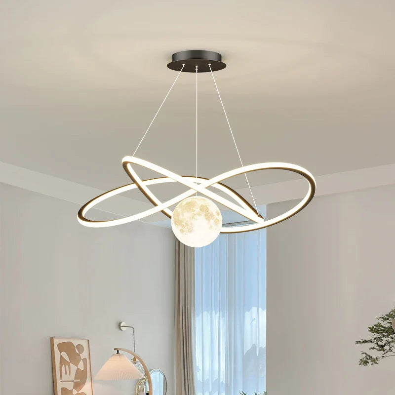 Round LED chandelier for interior decoration