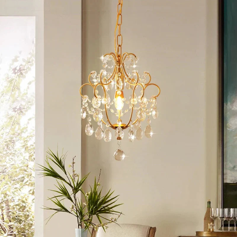 Retro American crystal chandelier for elegant home decor
