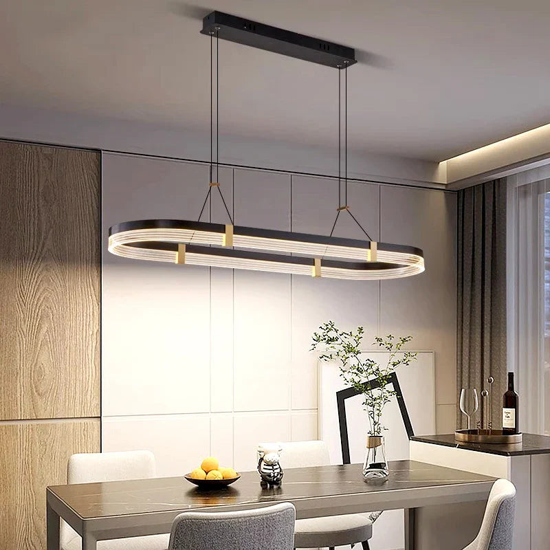 Modern LED chandelier for interior lighting, pendant ceiling light