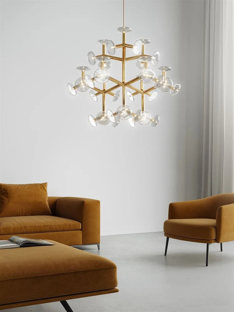 Postmodern Creative Glass Chandelier for Interior Decoration
