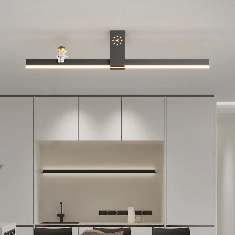 Creative Personality Minimalist Nordic LED Strip Chandelier