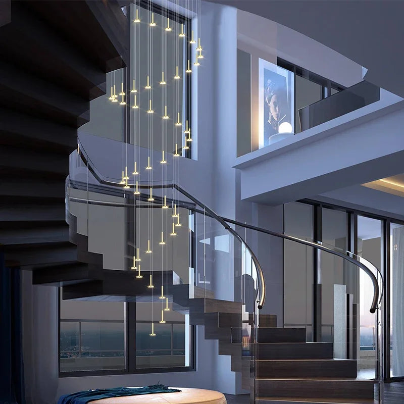 Sky stars pendant lights market clothing store ceiling saucer decoration meteor shower hanging lamp Villa staircase chandelier