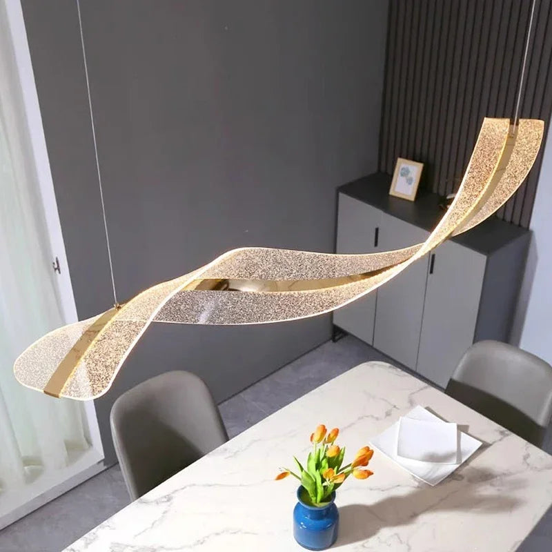 Modern design spiral chandelier for hotels, bars and restaurants