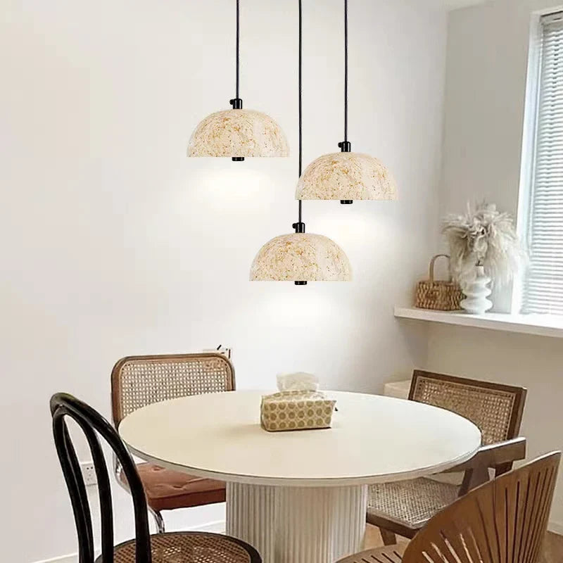 Nordic retro wabi-sabi stone chandelier for a zen ambiance