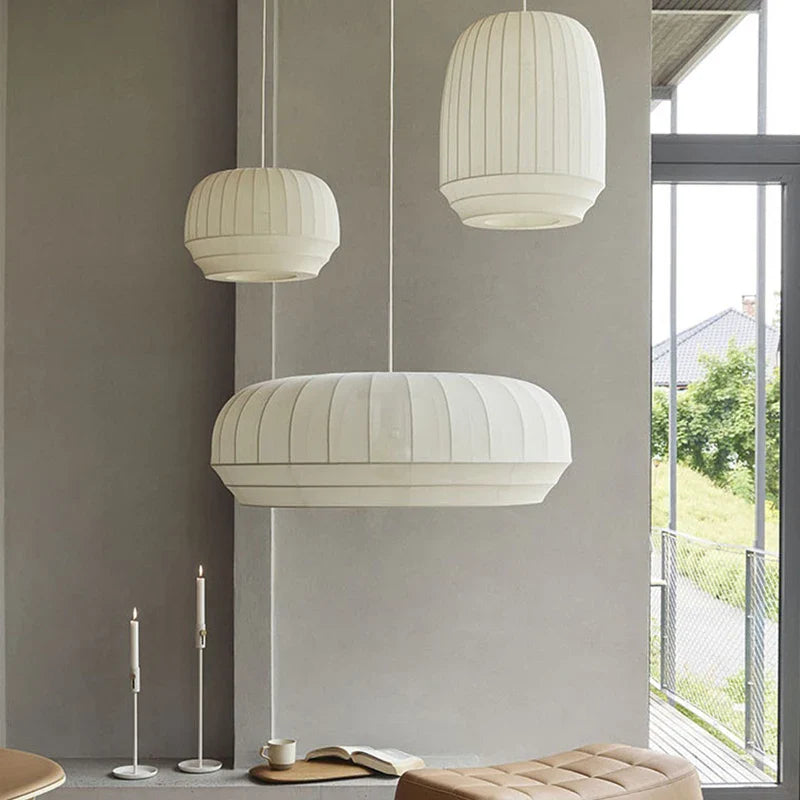 Nordic Minimalist Stretch Fabric Chandeliers for Home Decor