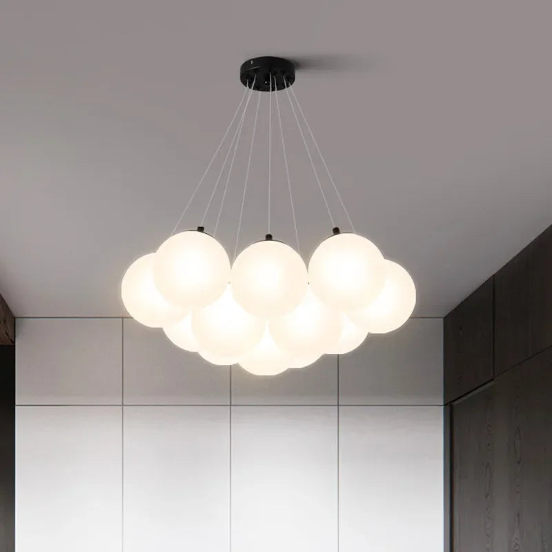 Elegant Nordic chandelier, modern space