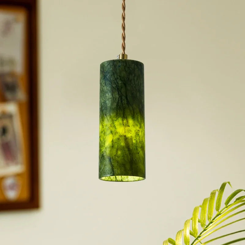 Creative retro natural jade chandelier for interior decoration