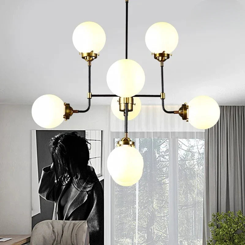 Elegant contemporary glass chandelier