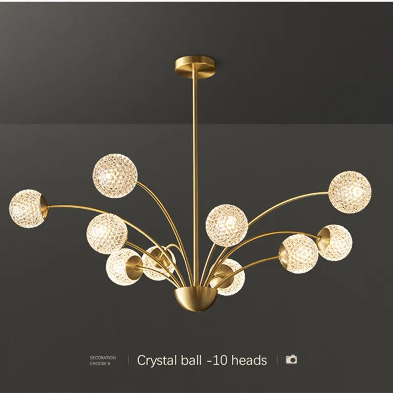 Contemporary luminous Nordic minimalist chandelier