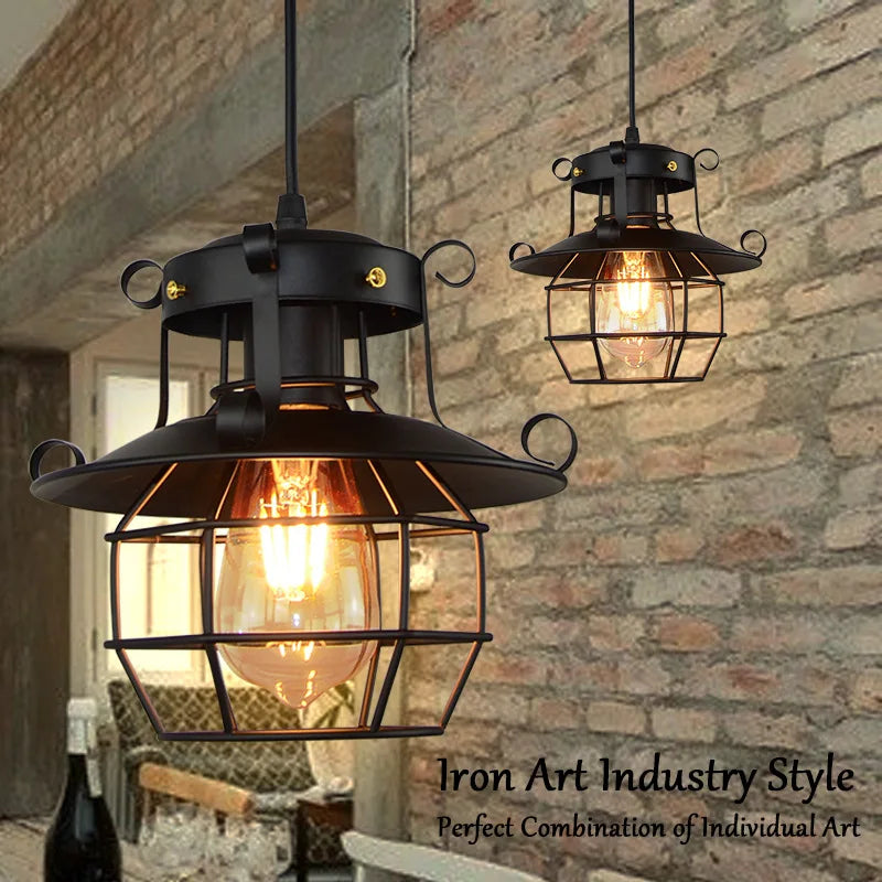 Creative vintage pendant light for cafes and restaurants