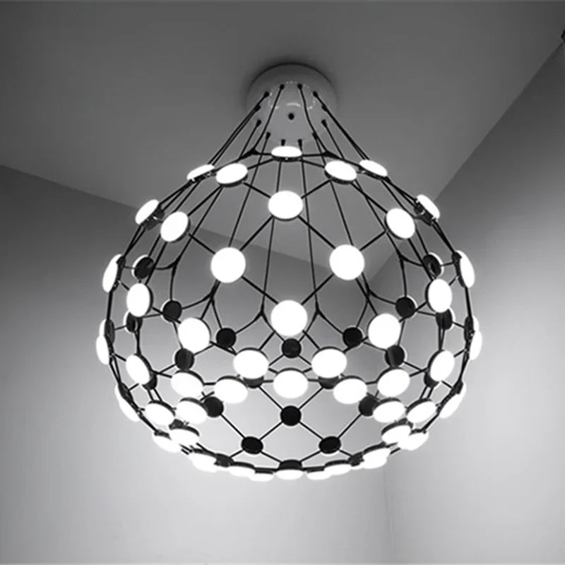 Postmodern Creative Black and White Chess Pieces Chandelier