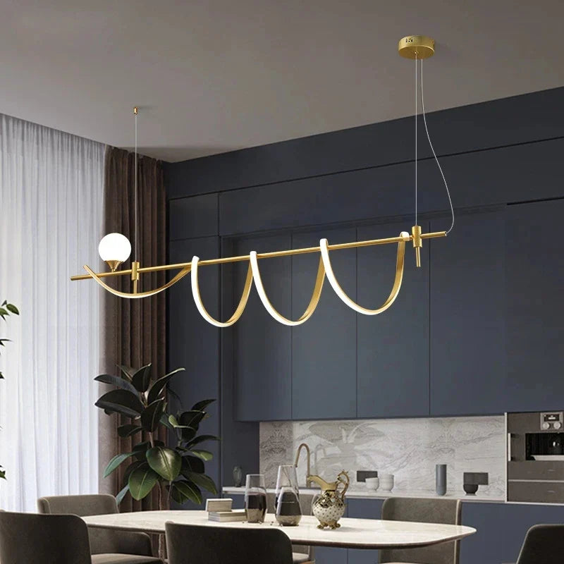 Modern design white glass chandelier