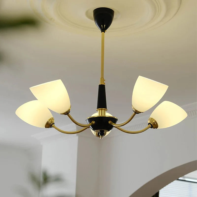 Modern Nordic Vintage Glass LED Chandelier