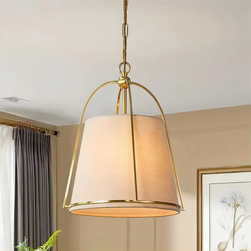 Modern LED vintage fabric chandelier